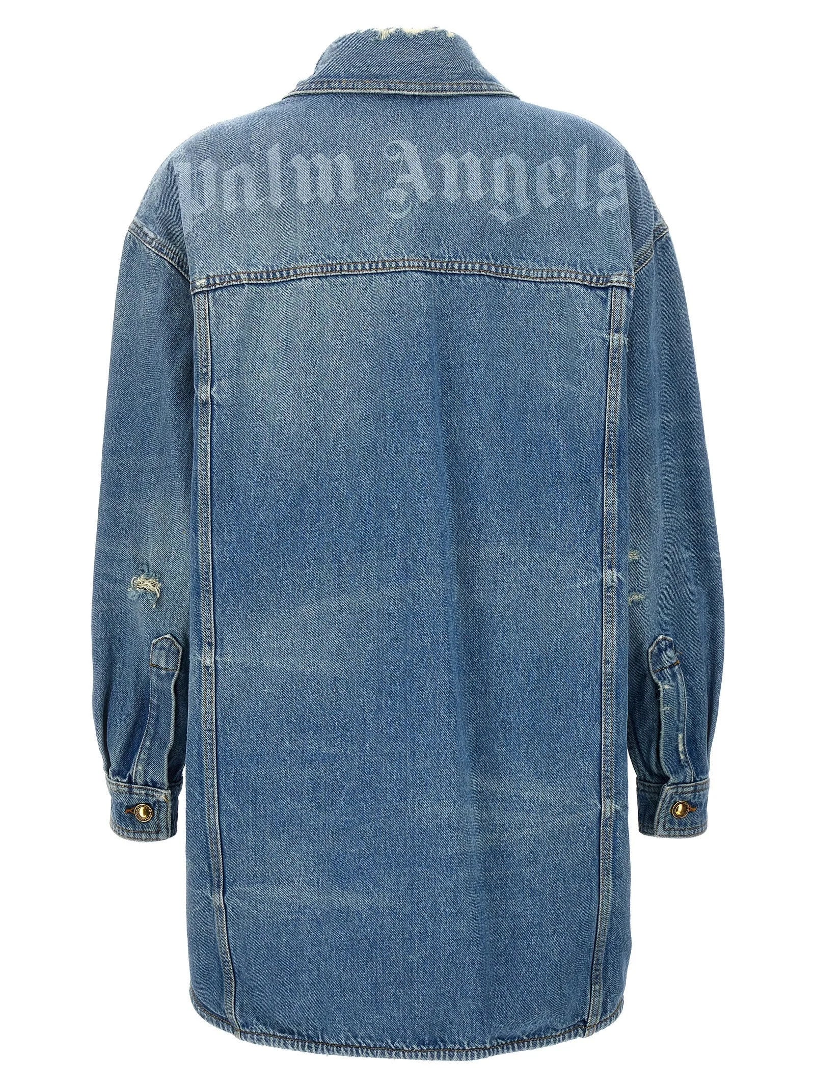 Palm Angels Blue Cotton Denim Jacket - XS