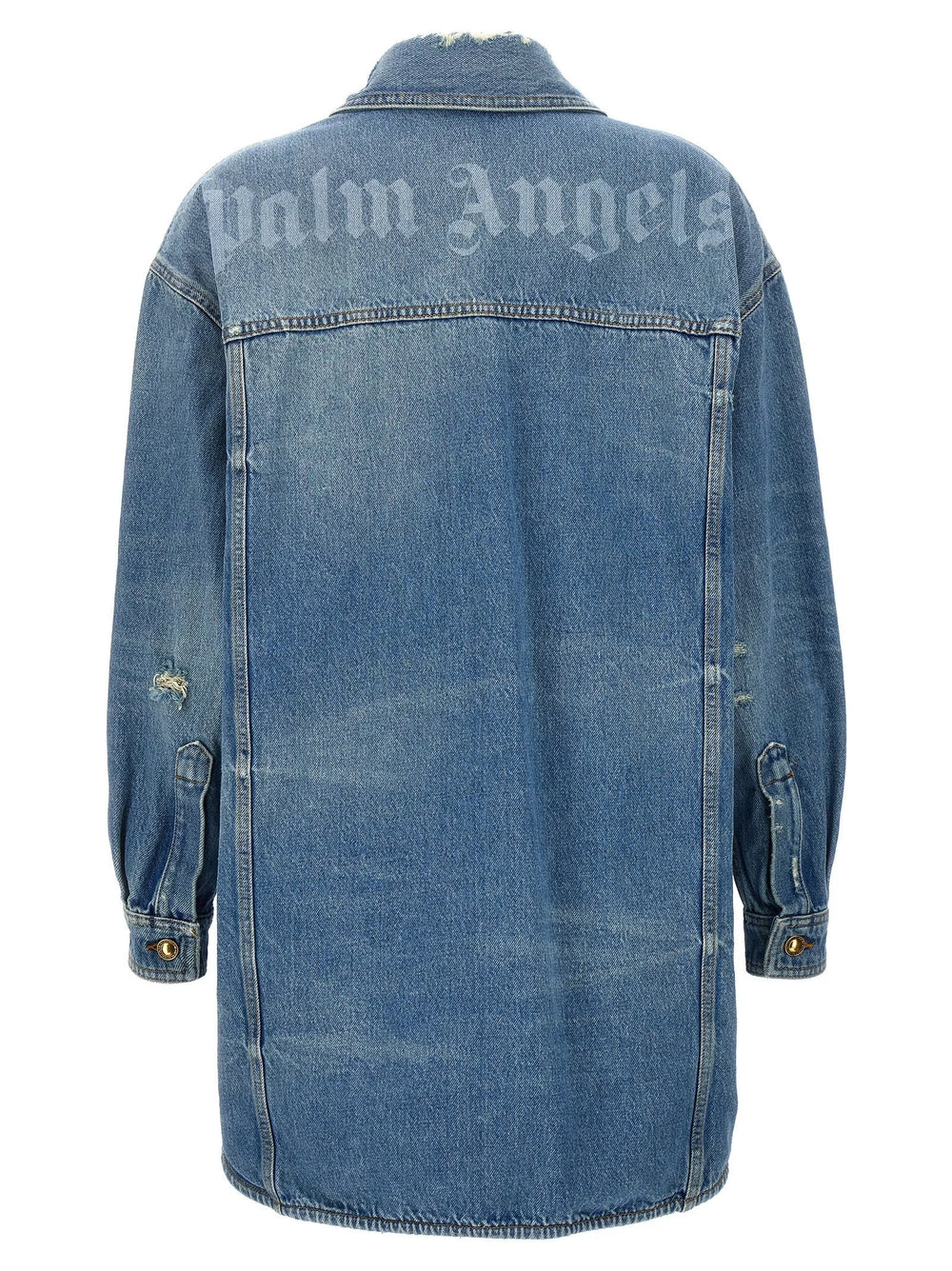 Palm Angels Blue Cotton Denim Jacket - XS