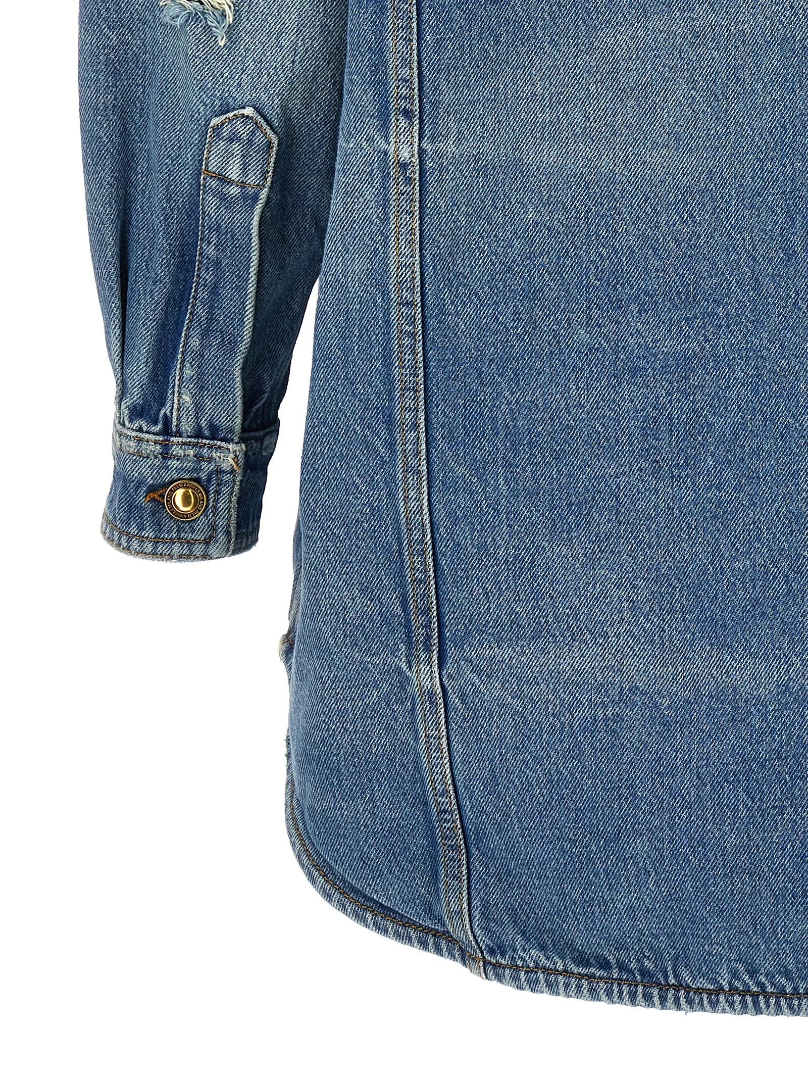 Palm Angels Blue Cotton Denim Jacket - XS