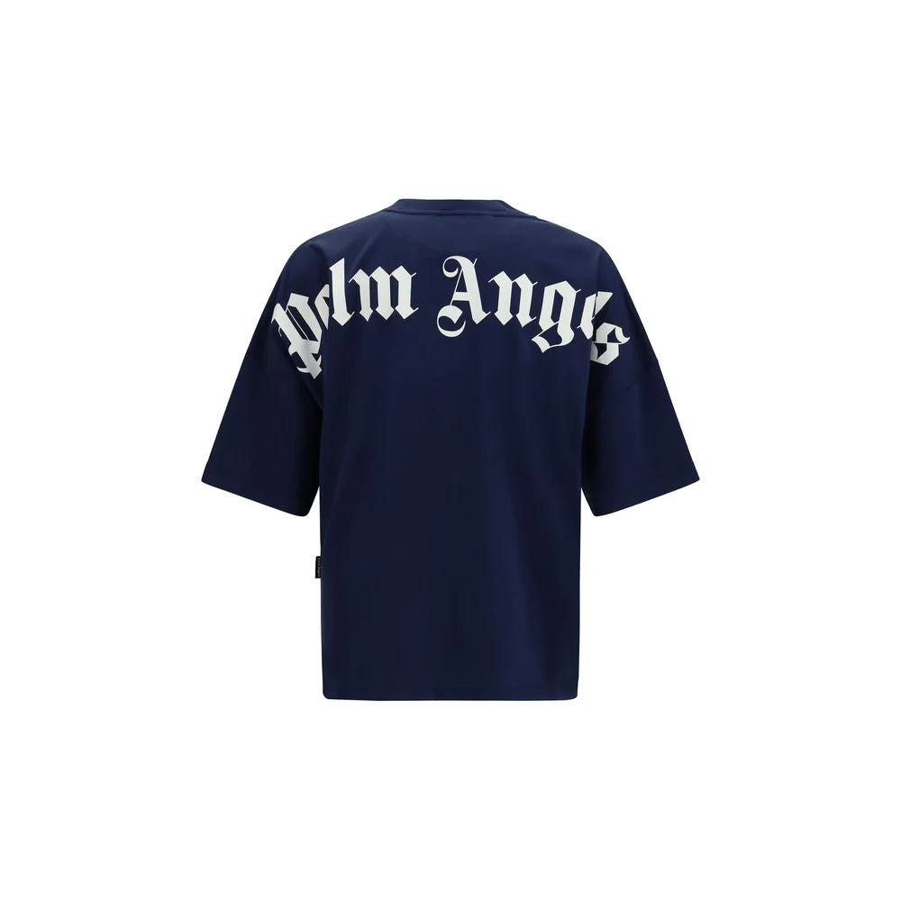 Palm Angels Niebieska Bluza Sportowa z Bawełny