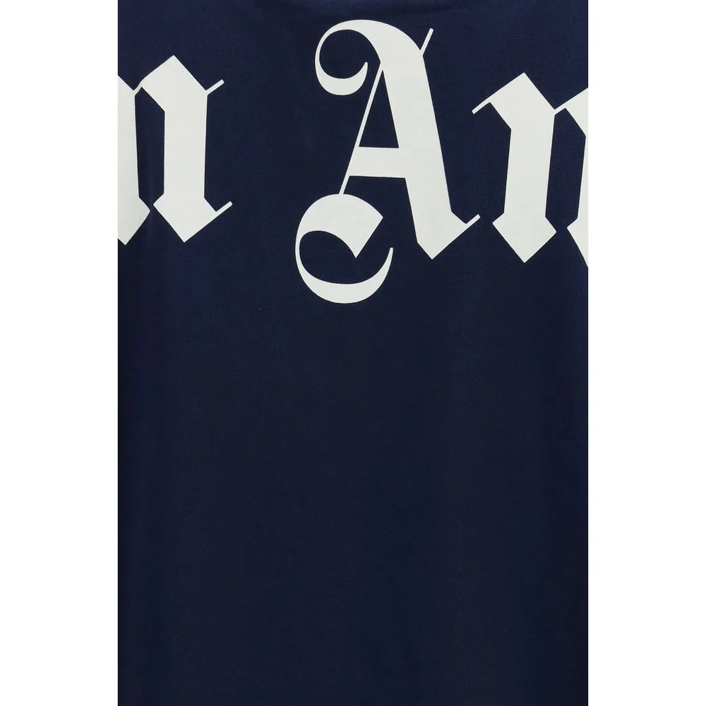 Palm Angels Niebieska Bluza Sportowa z Bawełny