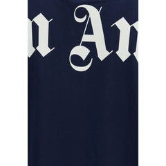 Palm Angels Niebieska Bluza Sportowa z Bawełny