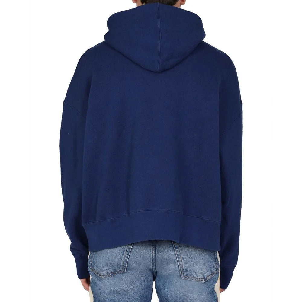 Palm Angels Blue Cotton Sweatshirt - S