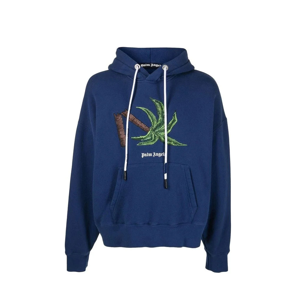 Palm Angels Blue Cotton Sweatshirt - S