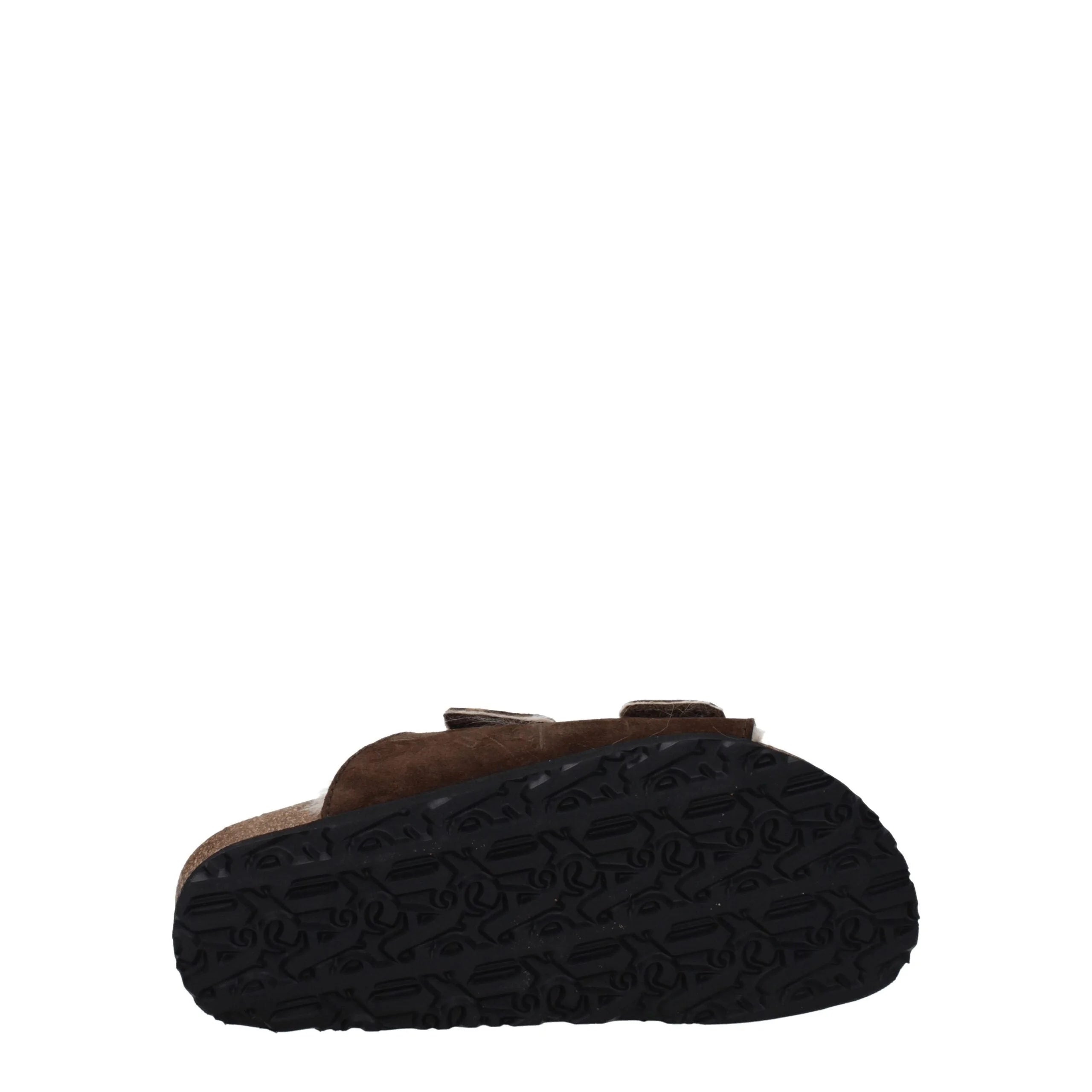 Palm Angels Brown Leather Slippers Sandals - EU40/US10