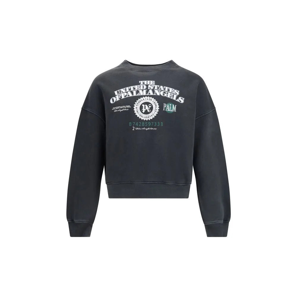 Palm Angels Dollar Loose Crew Vintage Sweatshir - Sweatshirts