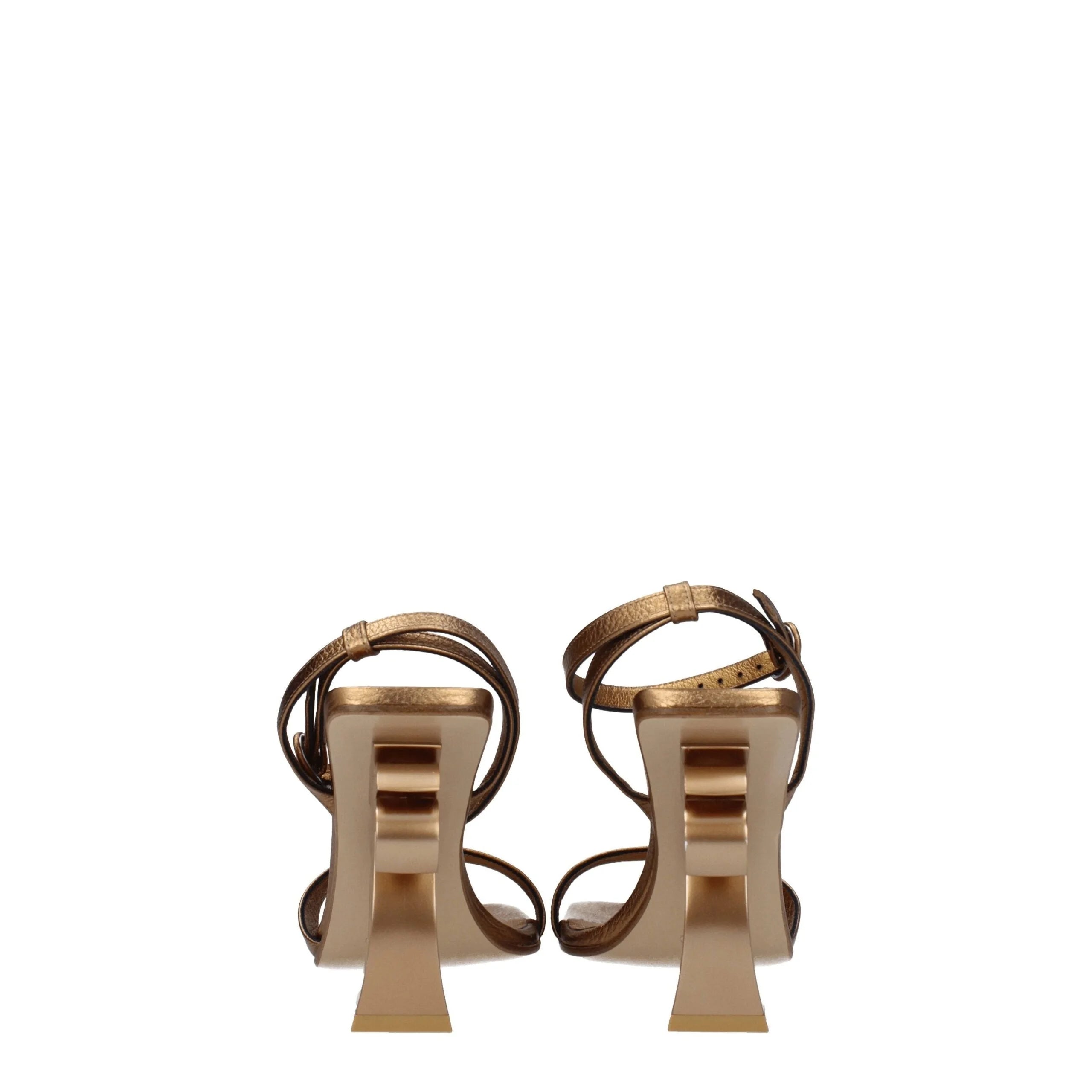 Palm Angels Gold Leather Platforms - EU37/US7