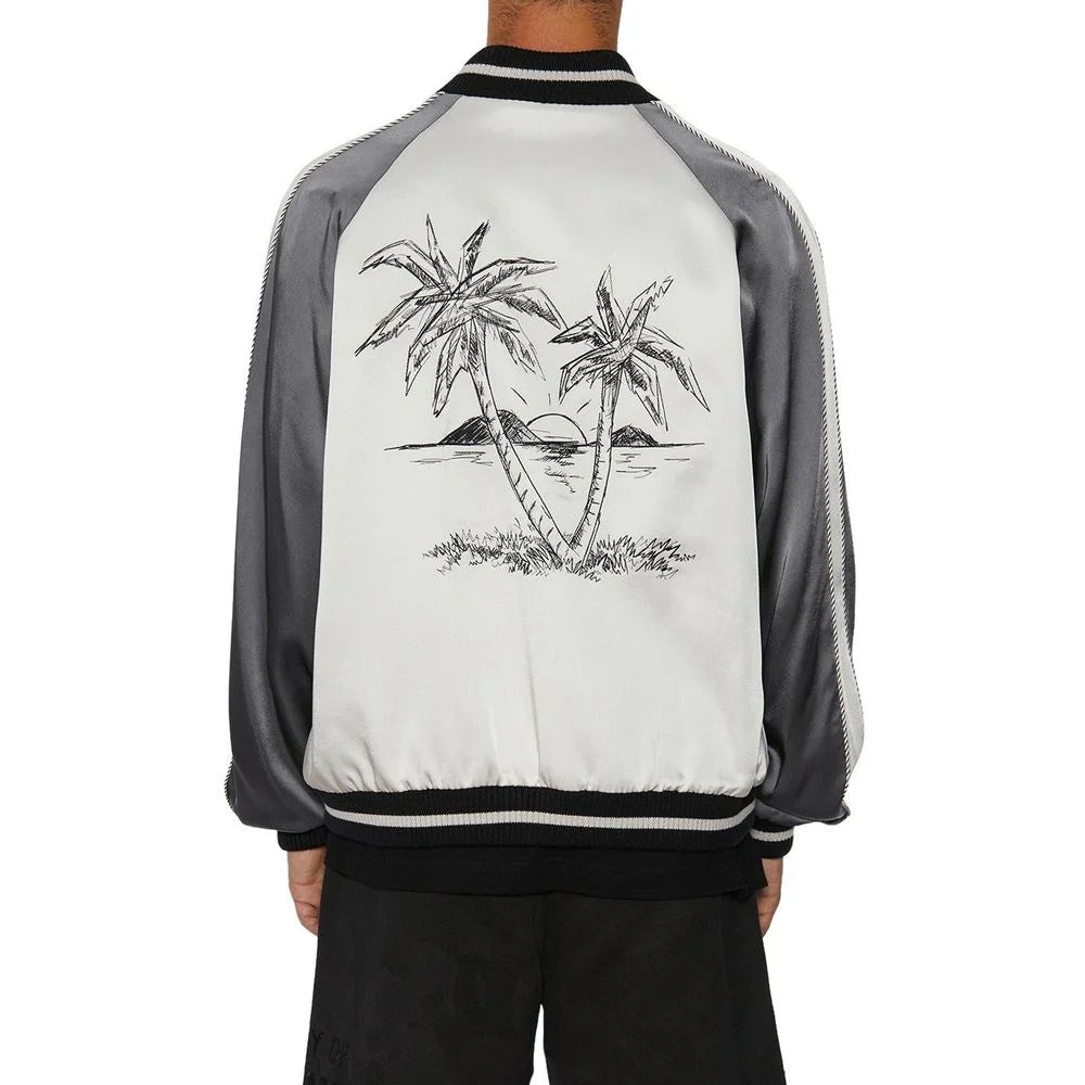 Palm Angels Gray Acetate Bomber