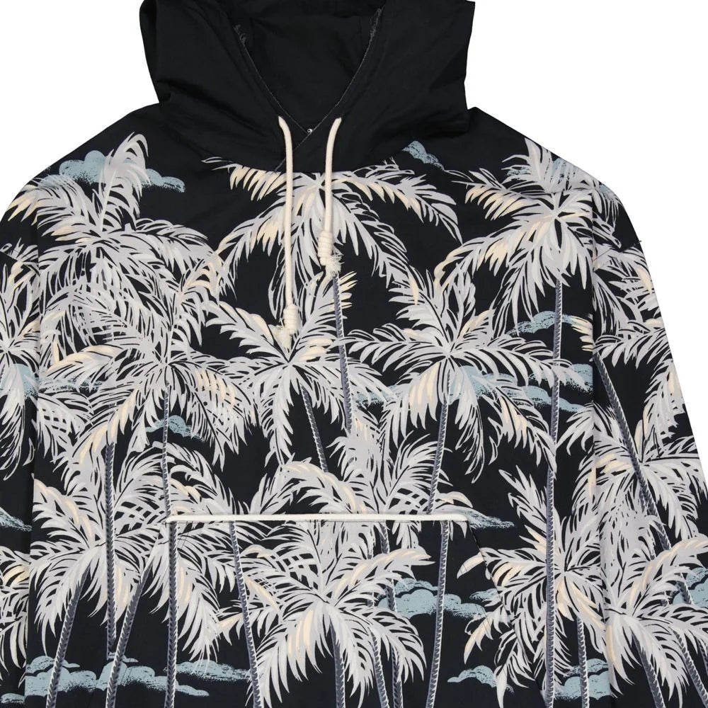 Palm Angels Hooded Printed Shirt - Hoodies