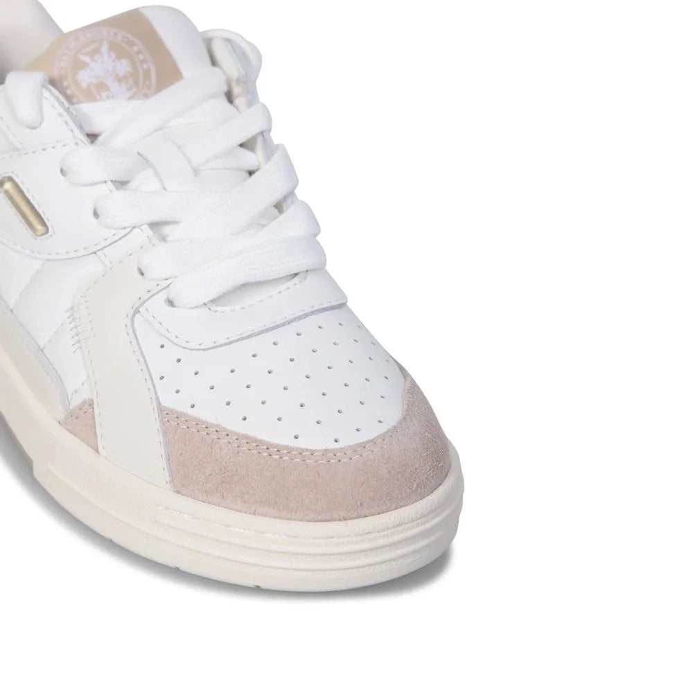 Palm Angels Bílé boty na nízkém podpatku z teletiny kůže