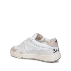 Palm Angels White Calfskin Low Top Sneakers