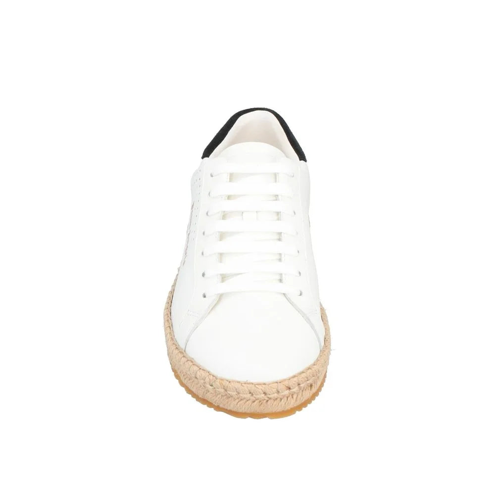 Palm Angels White Calfskin Platform Sneakers - EU43/US10