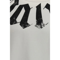 Palm Angels White Cotton Sweatshirt