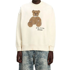 Palm Angels White Cotton Sweatshirt - XL