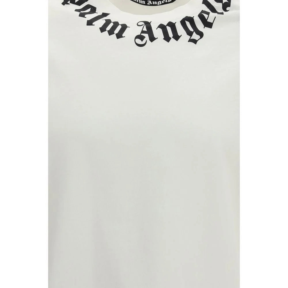 Palm Angels Bílé Bavlněné Tričko