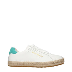Palm Angels White Leather Low Tops - EU37/US7