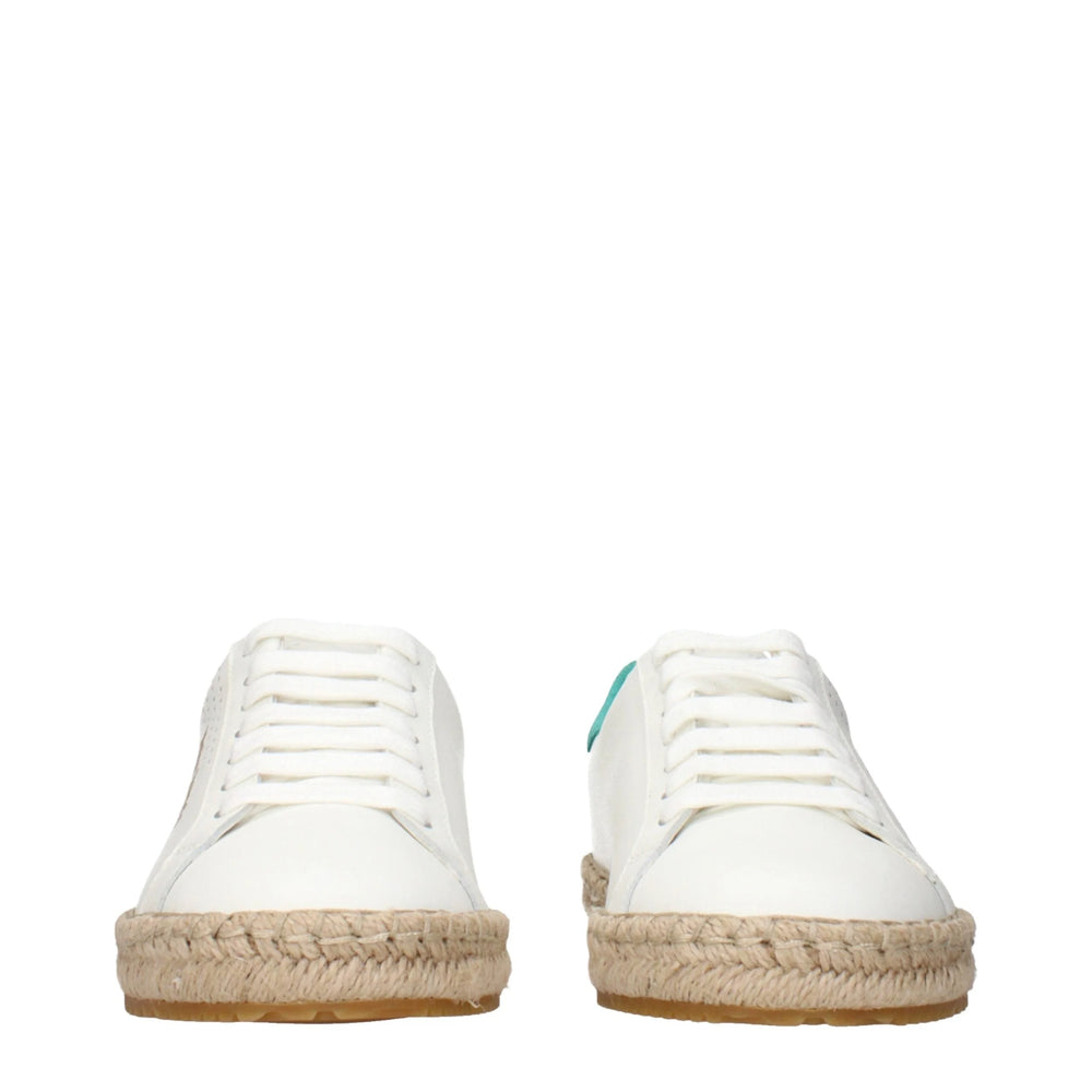Palm Angels White Leather Low Tops - EU37/US7