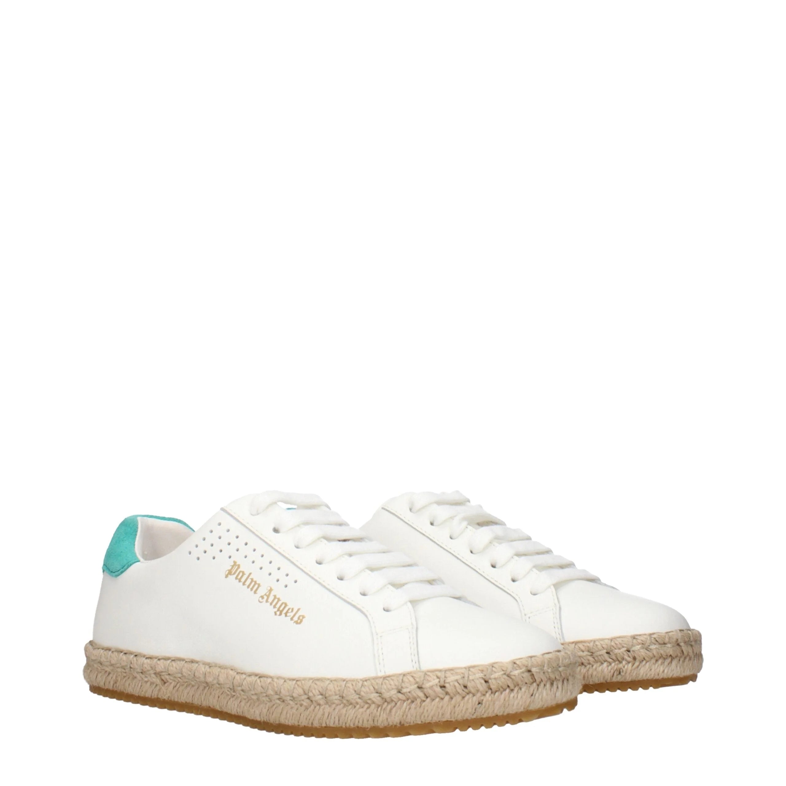 Palm Angels White Leather Low Tops - EU37/US7