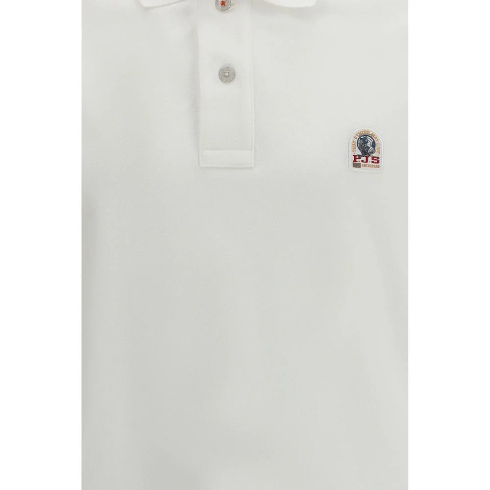 Parajumpers White Cotton Polo Shirt