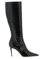 Paris Texas Black Calfskin Over The Knee