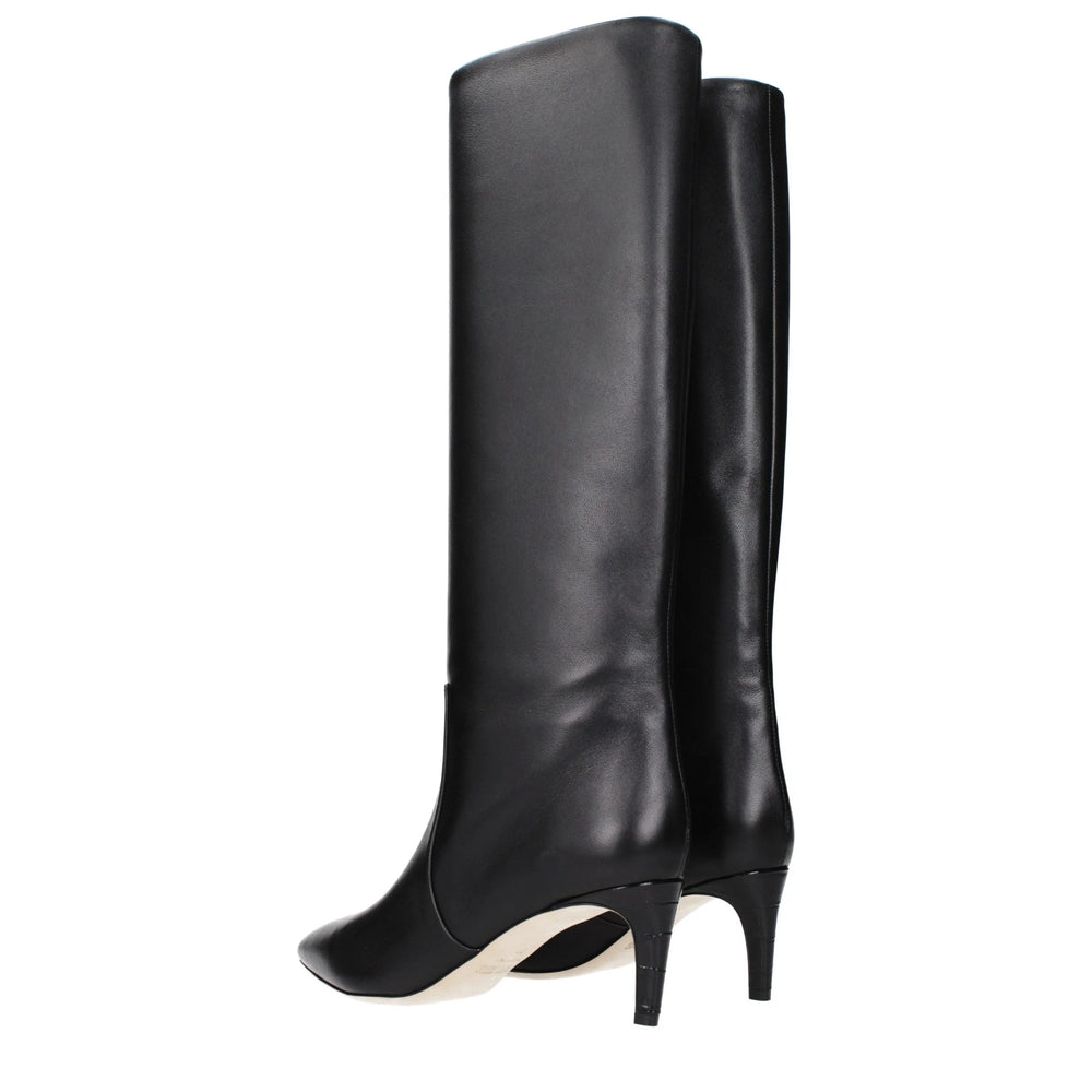 Paris Texas Black Leather Ankle Boots - EU37/US7