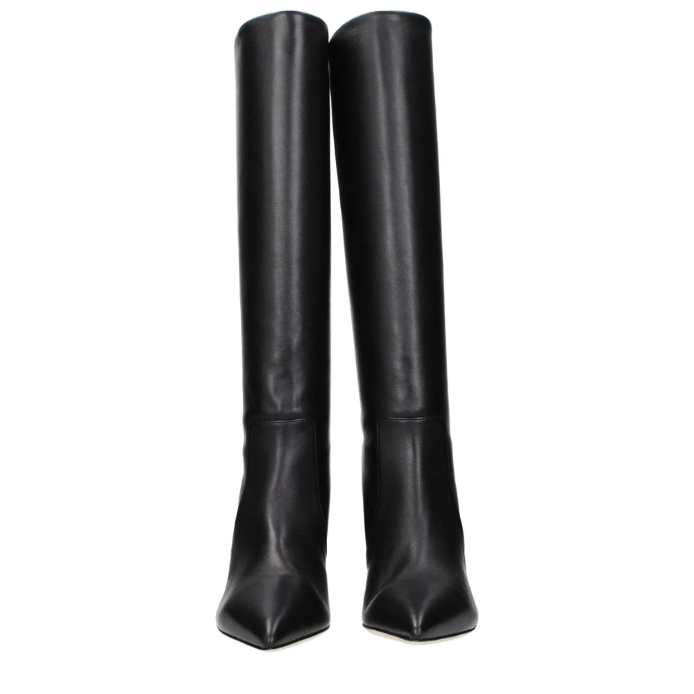 Paris Texas Black Leather Ankle Boots - EU37/US7