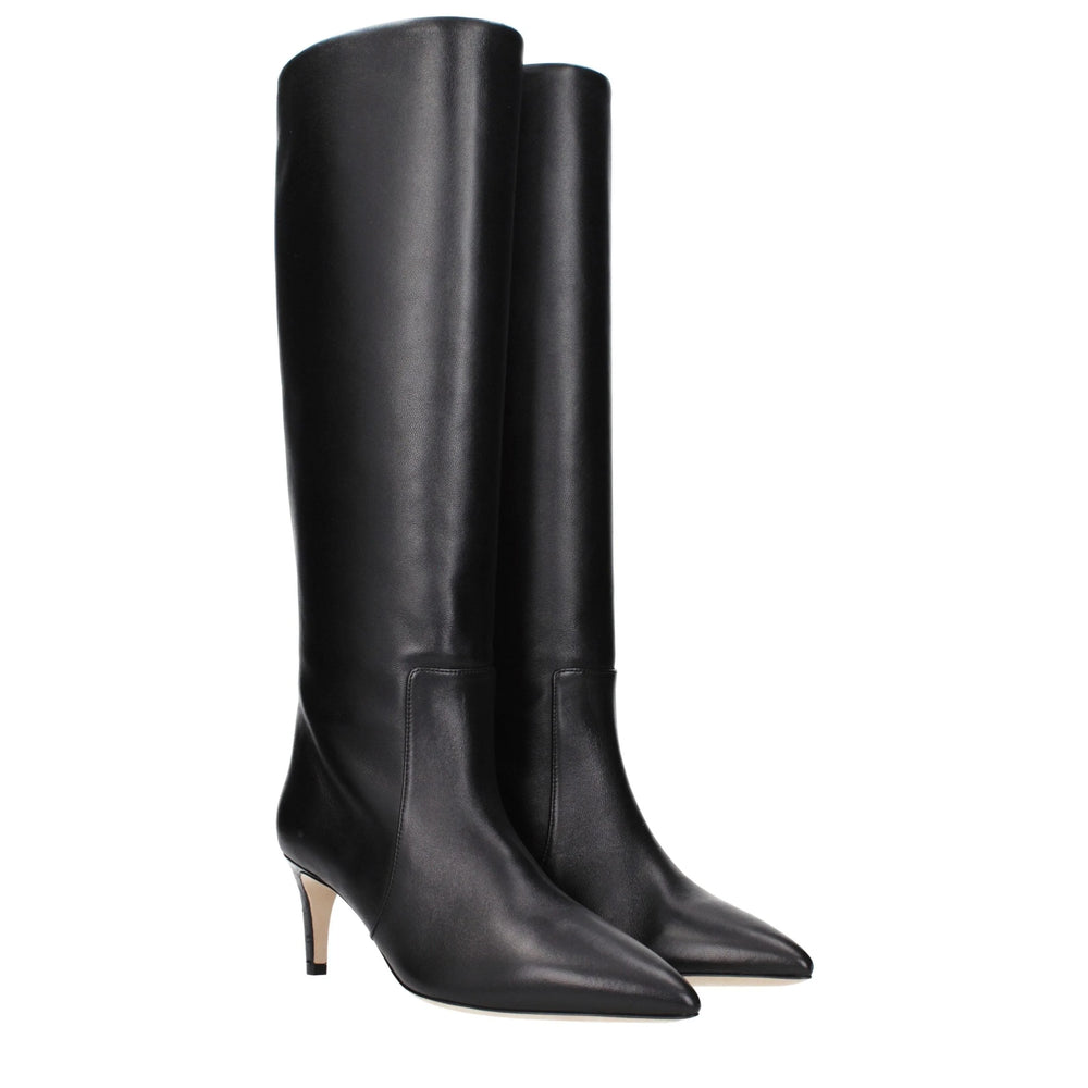 Paris Texas Black Leather Ankle Boots - EU37/US7