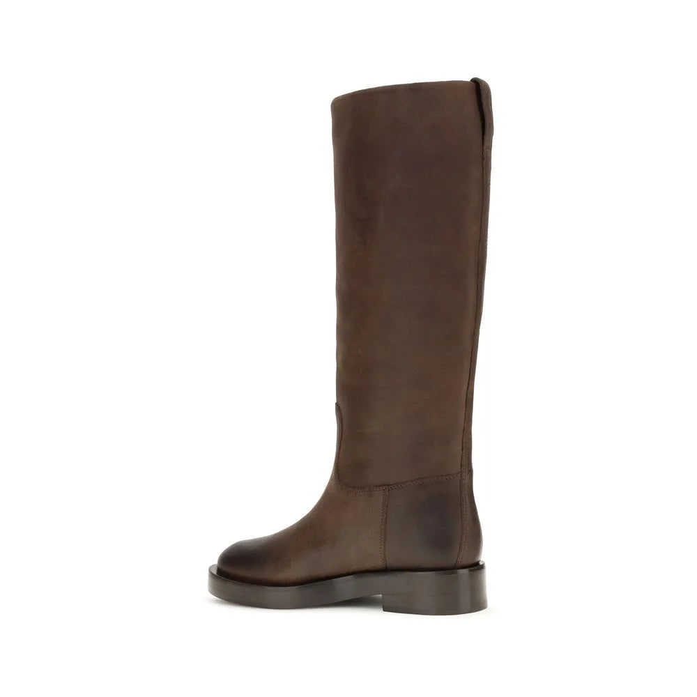 Paris Texas Brown Calf Leather Bos Taurus Ankle Boots