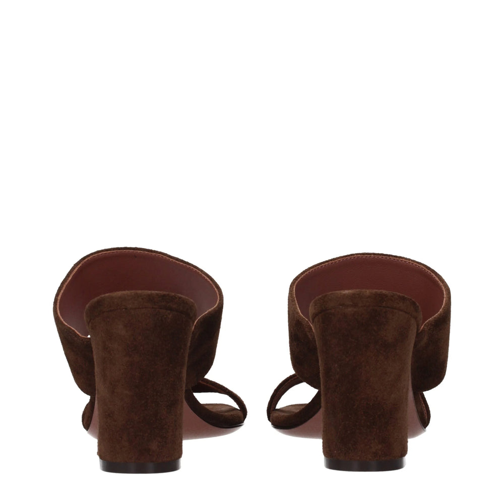 Paris Texas Brown Leather Platform Sandals