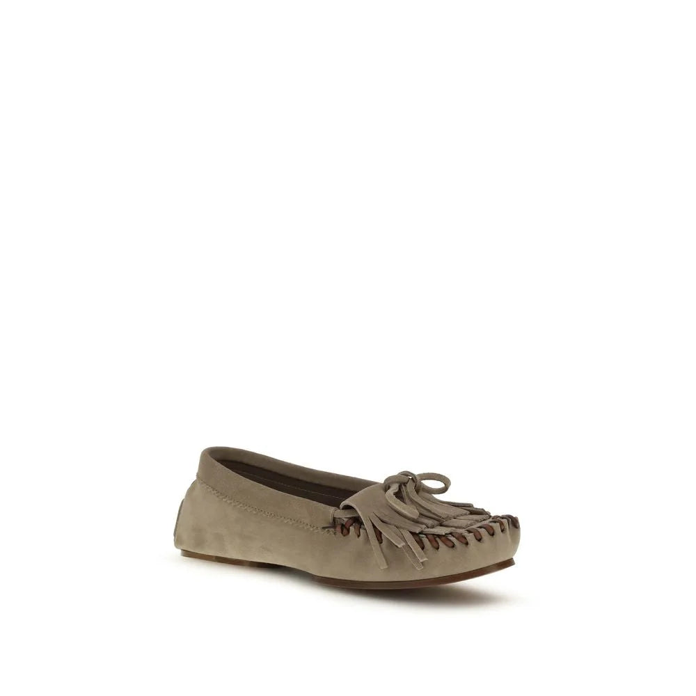 Paris Texas Gray Calf Leather Bos Taurus Moccassin