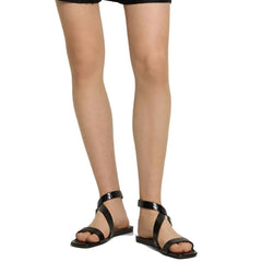 Paris Texas Lauren Croco Flat Sandals - Sandals