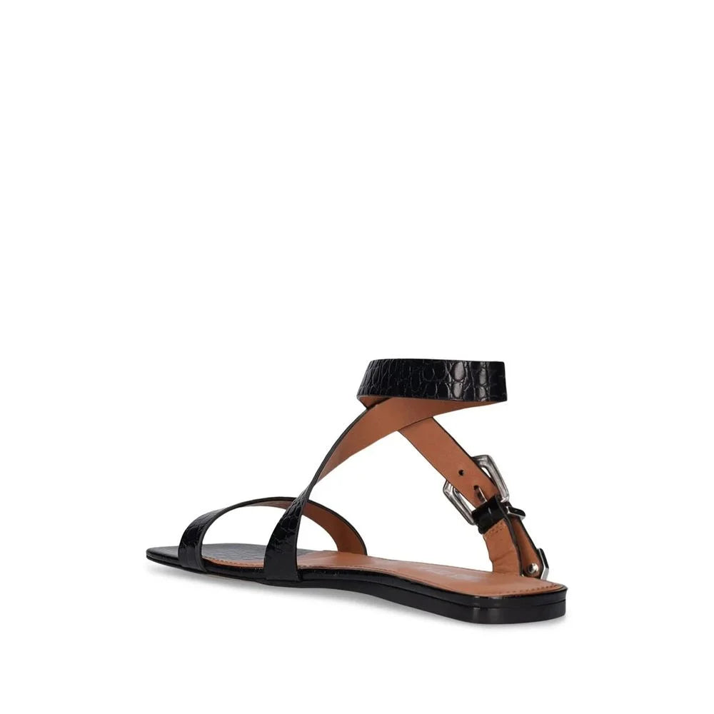 Paris Texas Lauren Croco Flat Sandals - Sandals