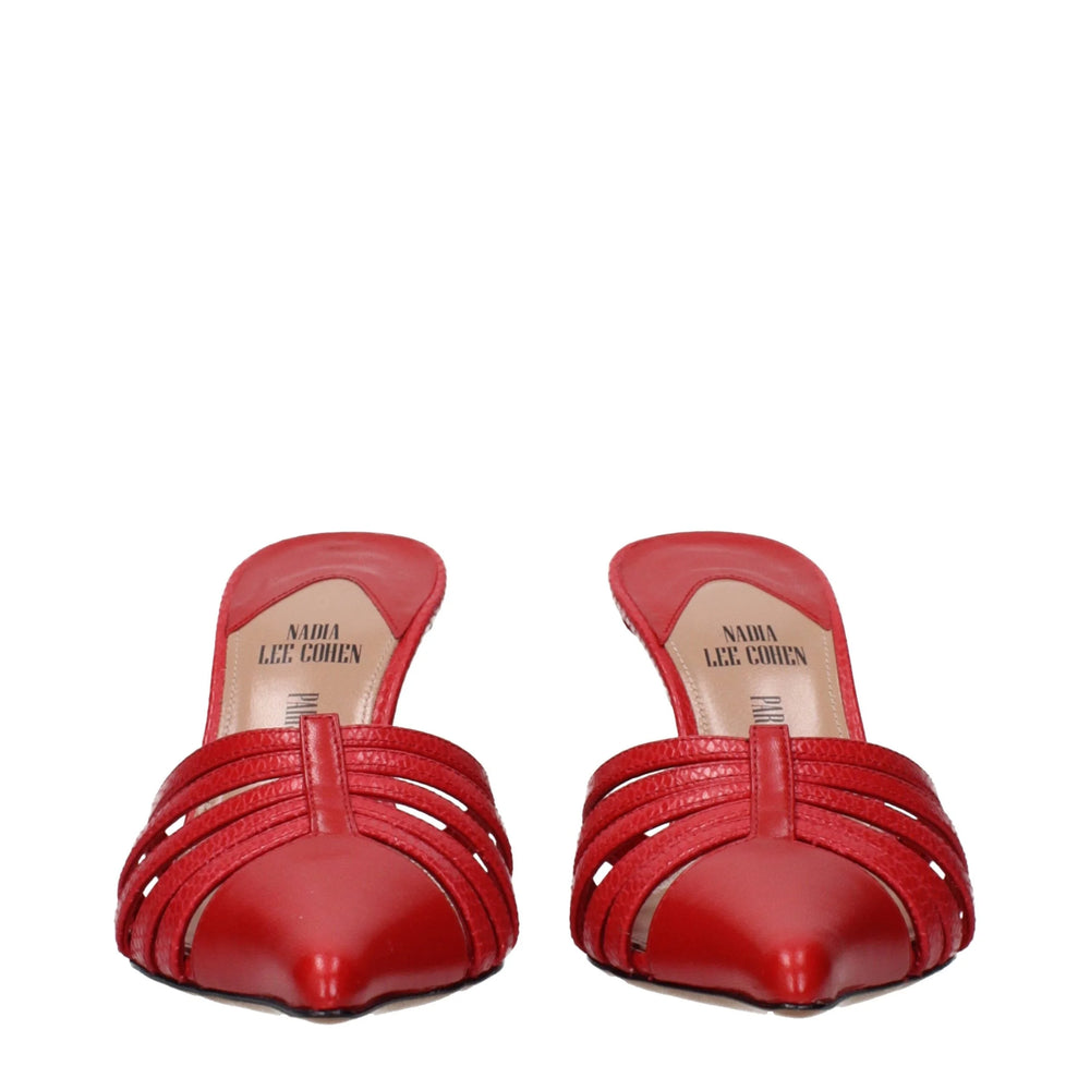 Sandalias de tacón de aguja rojo de Paris Texas