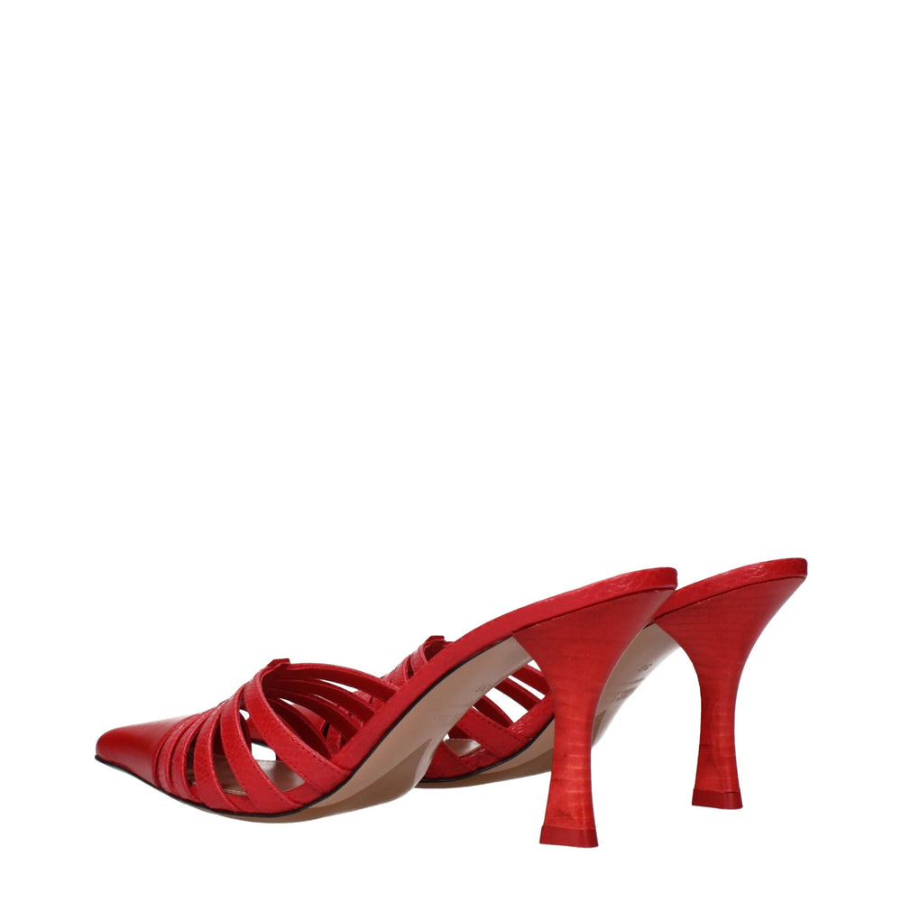 Sandalias de tacón de aguja rojo de Paris Texas