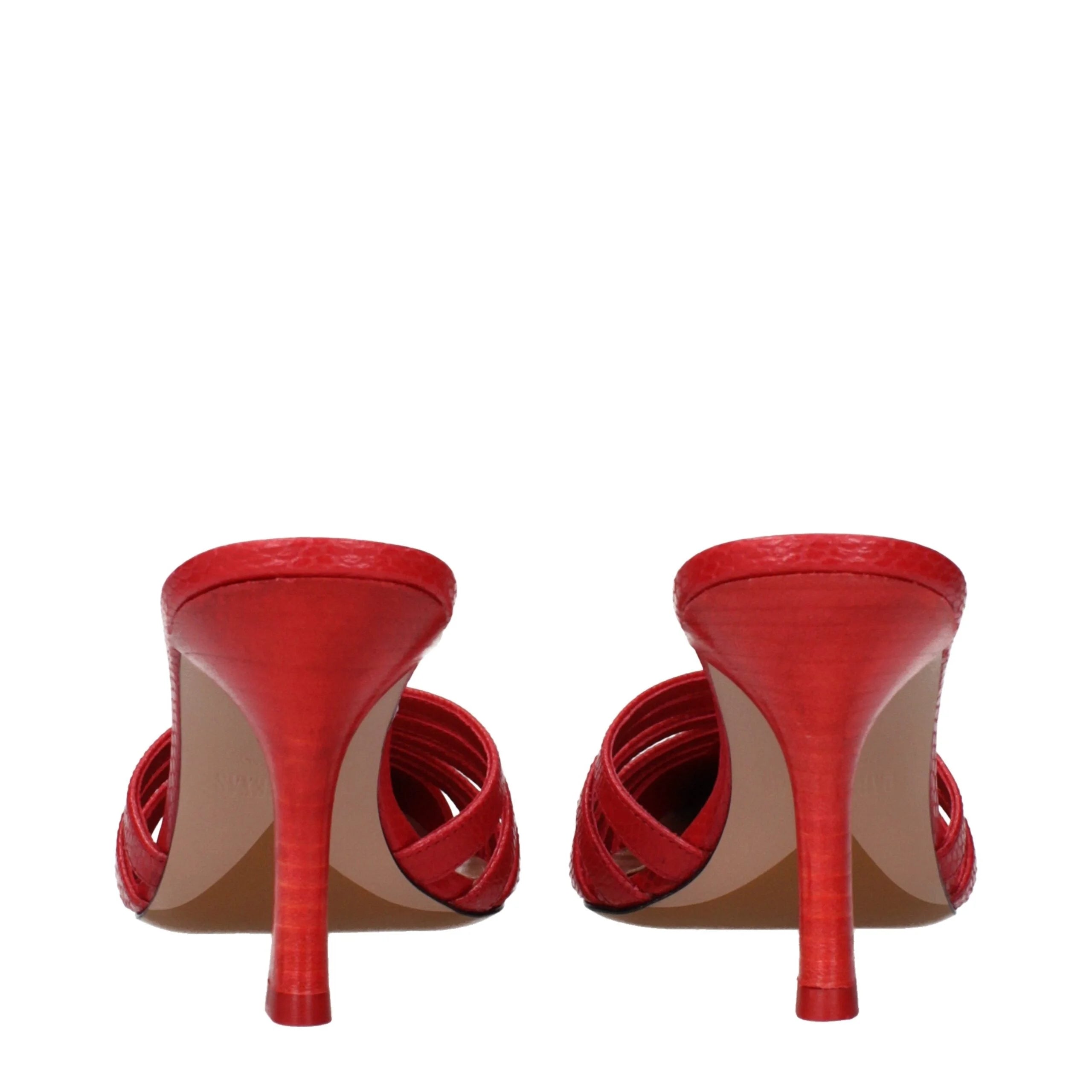 Sandalias de tacón de aguja rojo de Paris Texas