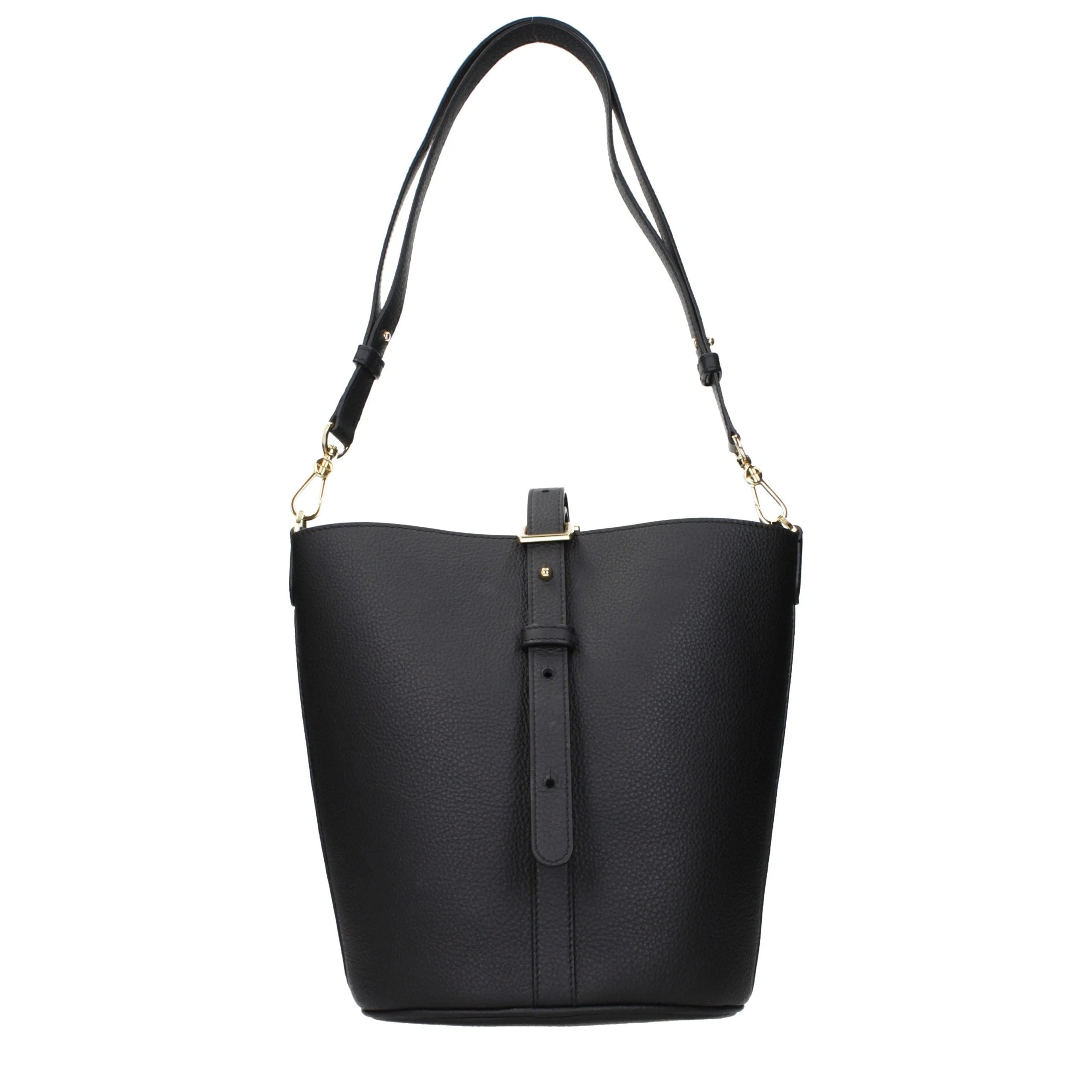 Patou Black Leather Crossbody Bag