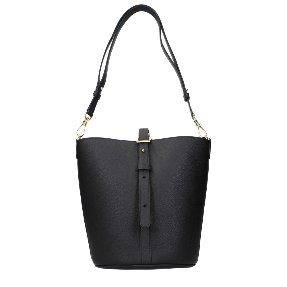 Patou Black Leather Crossbody Bag