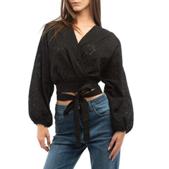 Patrizia Pepe Black Cotton Blouse - IT40