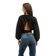 Patrizia Pepe Black Cotton Blouse - IT40