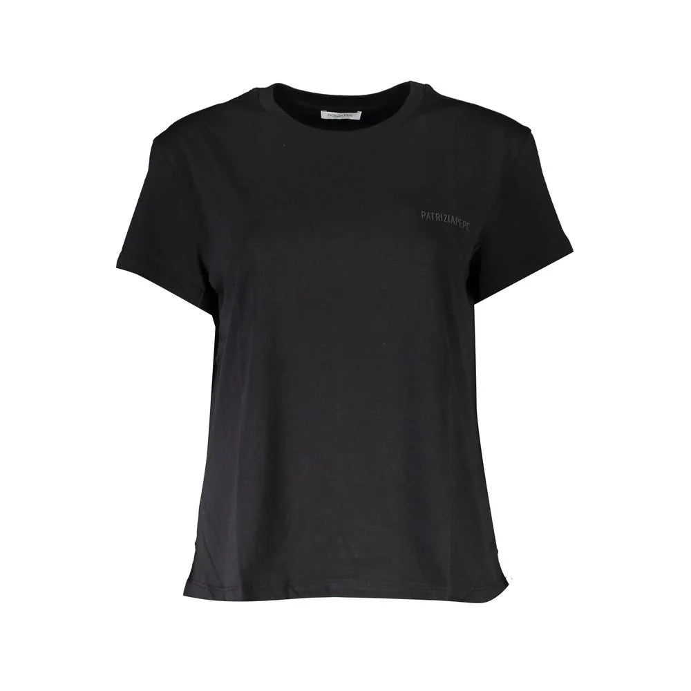 Patrizia Pepe Black Cotton Women T-Shirt - T-Shirts
