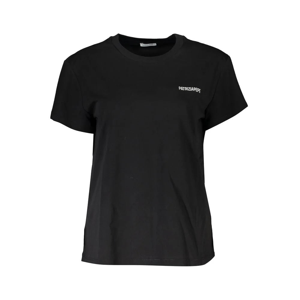 Patrizia Pepe Black Cotton Women T-Shirt - XS - T-Shirts