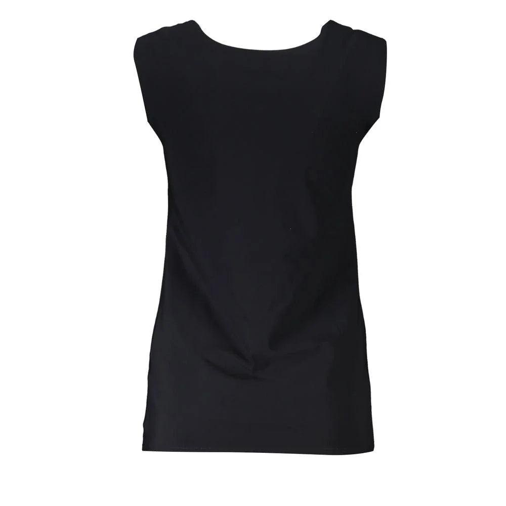 Patrizia Pepe Black Elastane Tank Top - Tank Tops