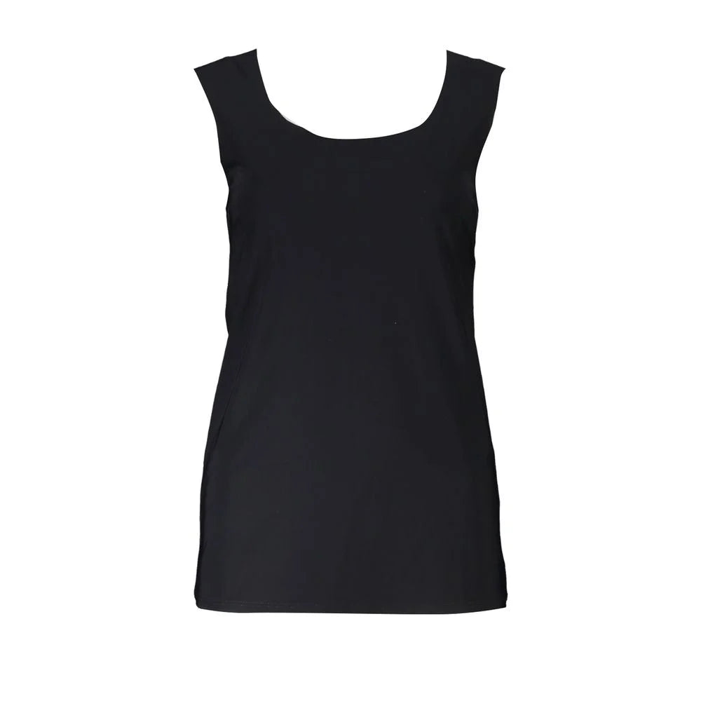 Patrizia Pepe Black Elastane Tank Top - Tank Tops