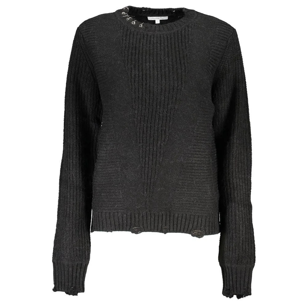 Patrizia Pepe Black Fabric Sweater - Sweaters