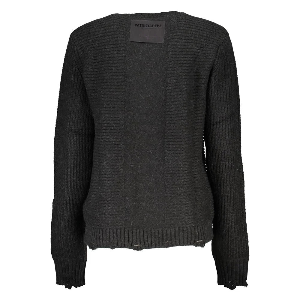 Patrizia Pepe Black Fabric Sweater - Sweaters