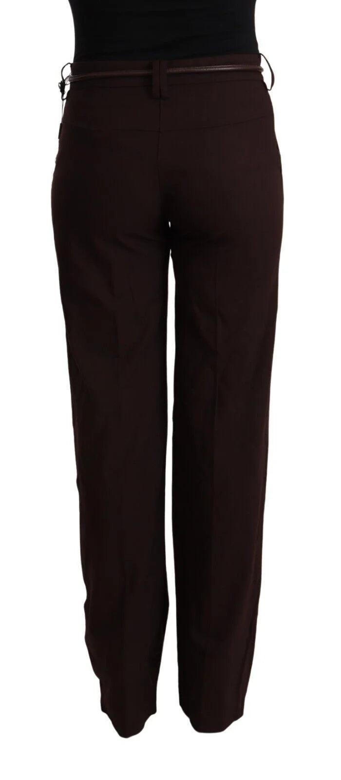 Patrizia Pepe Black High Waist Straight Formal Pants - IT44|L - Trousers