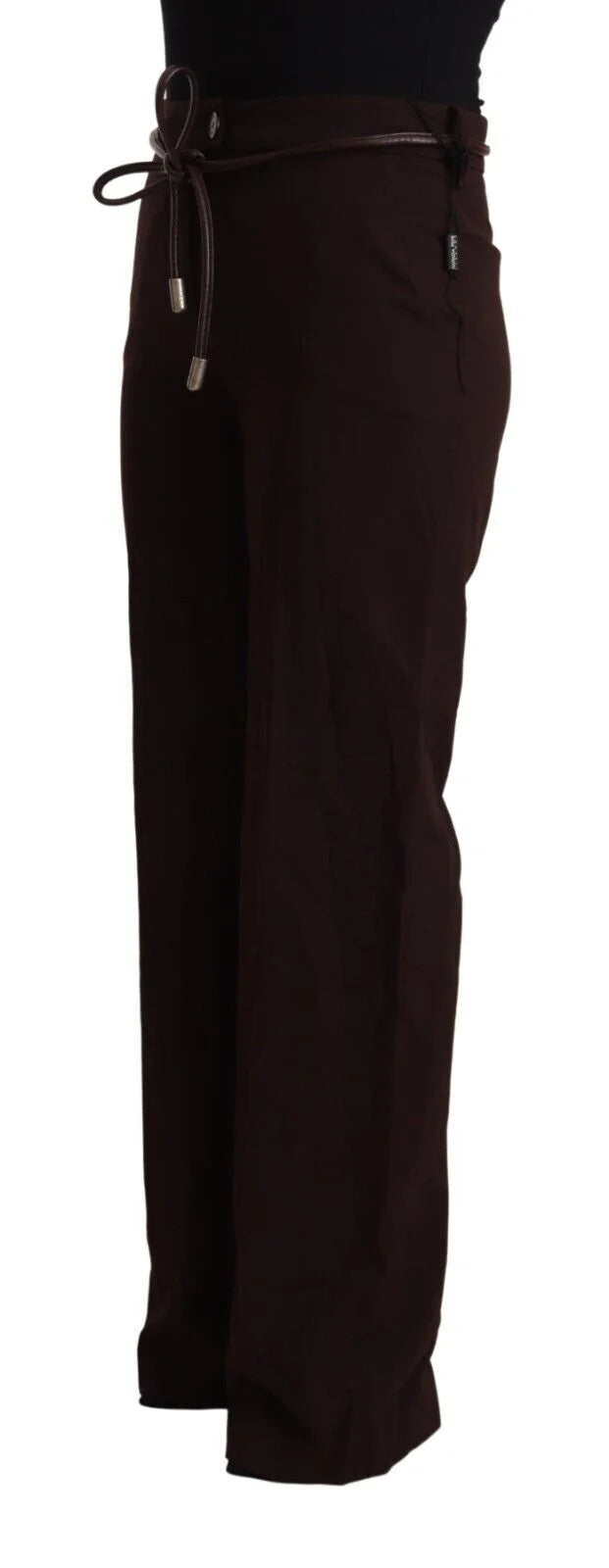 Patrizia Pepe Black High Waist Straight Formal Pants - IT44|L - Trousers