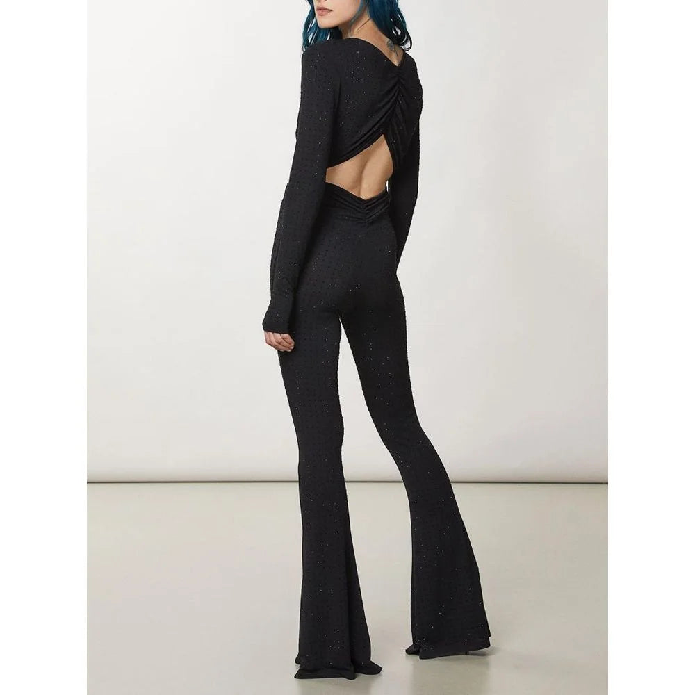 Patrizia Pepe Black Polyester Jumpsuit