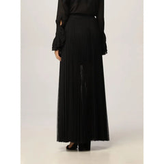 Patrizia Pepe Black Polyester Long Skirt