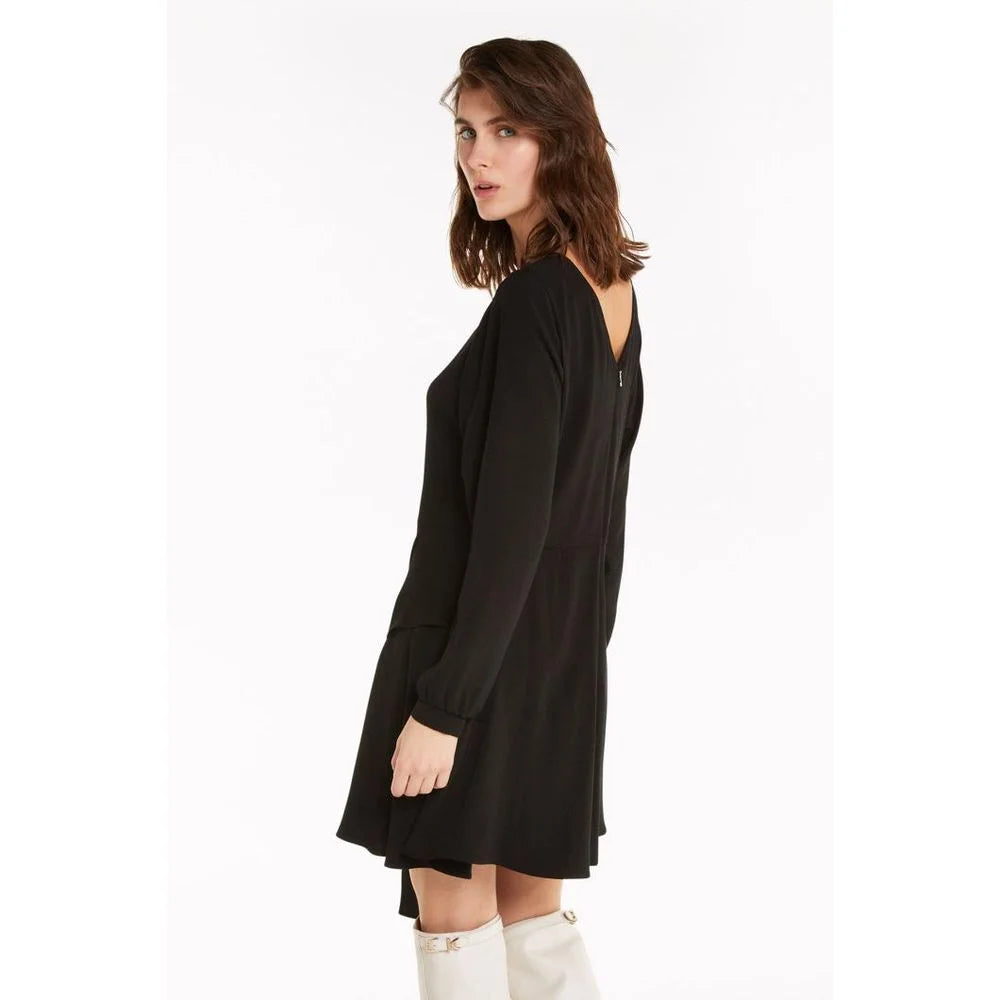 Patrizia Pepe Black Viscose Casual Dress - IT38